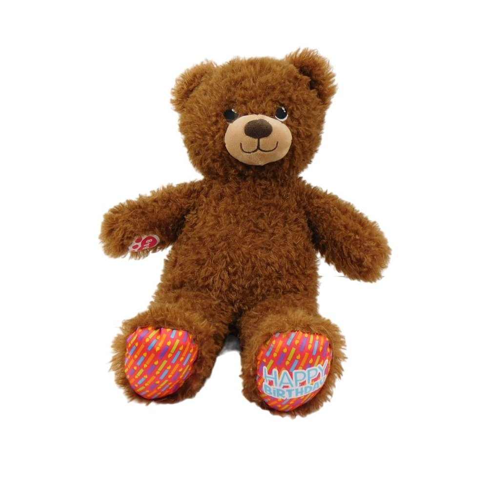 Build A Bear Happy Birthday Brown Teddy Bear Plush 15" Stuffed Animal BAB - Picture 1 of 9